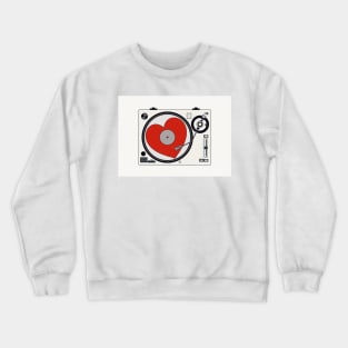 Retro Record Player Crewneck Sweatshirt